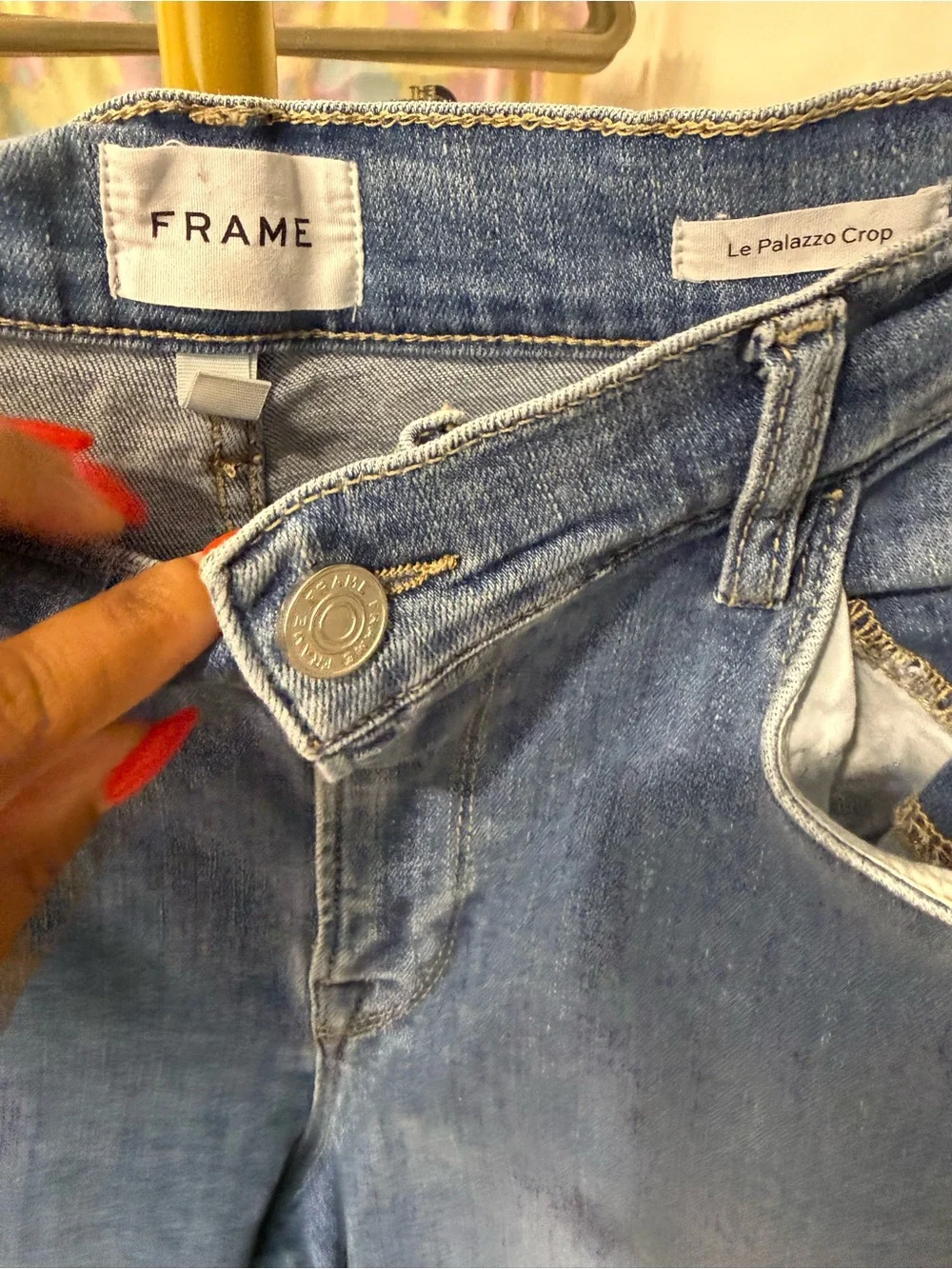 FRAME Le Palazzo Crop Wide Leg Jeans Size 32